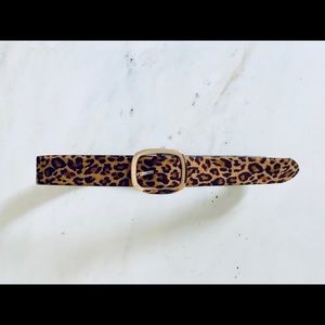 Suede Leopard Print Belt